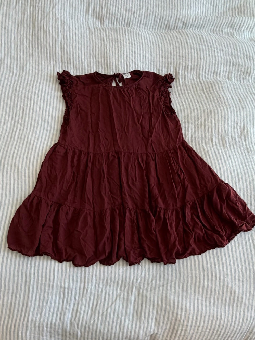 Aritzia Wilfred La Boheme Swing Maroon Dress